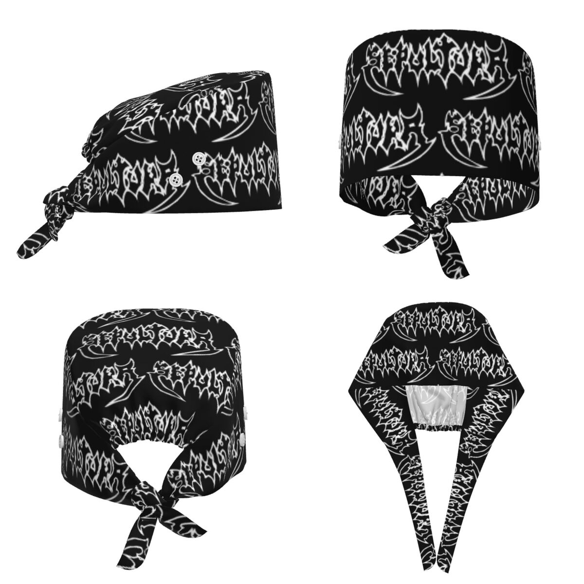 Men'S Accessories Designer - Touca Cirúrgica Ajustável Sepultura Slayer Death