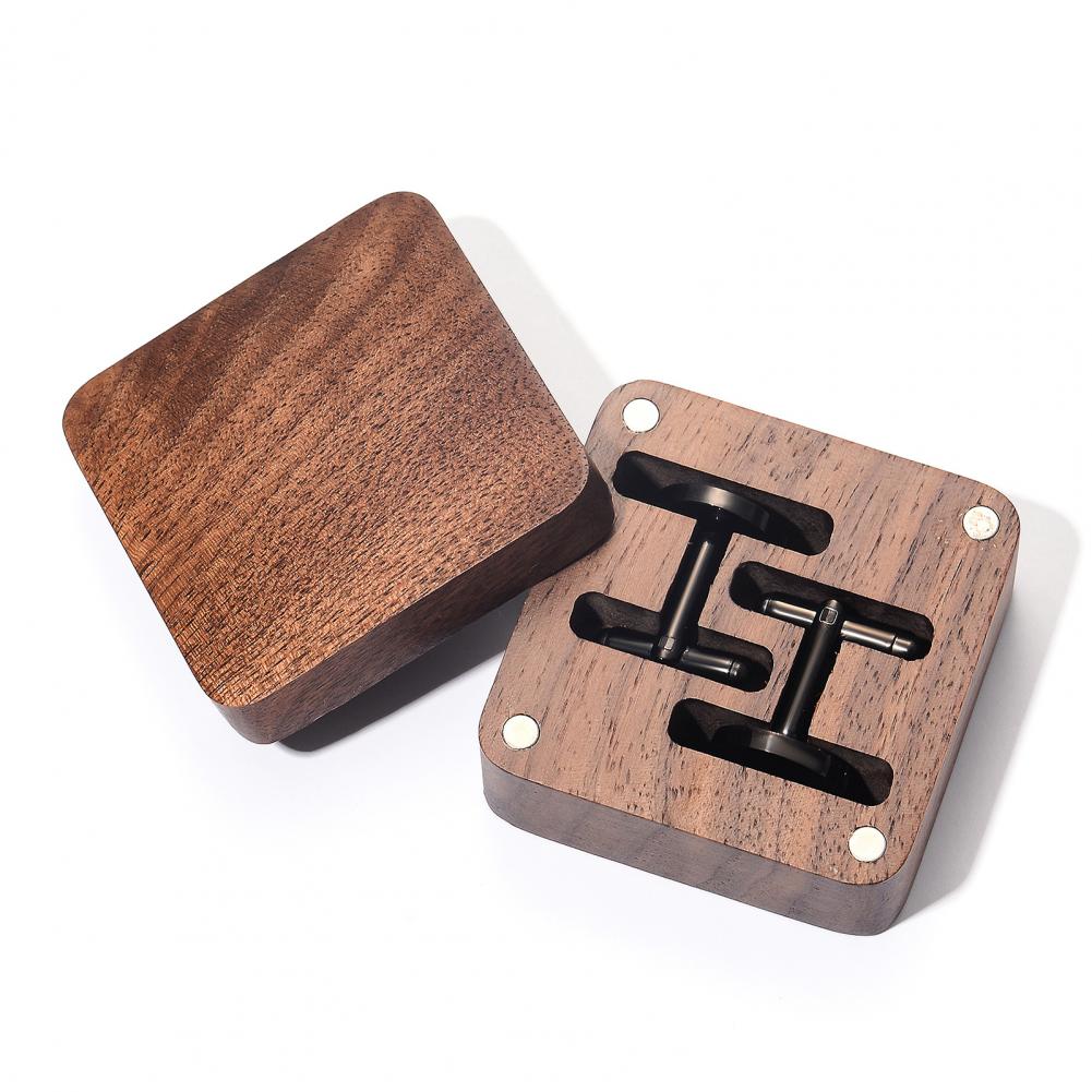 Cufflink Box Set - Caixa de Abotoaduras em Madeira Maciça