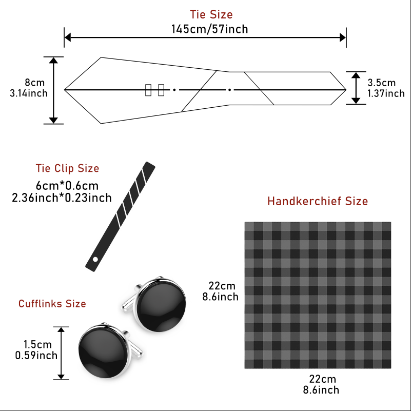 Venda quente 8 cm gravata lenç - Cufflink Box Set avaliação e preço