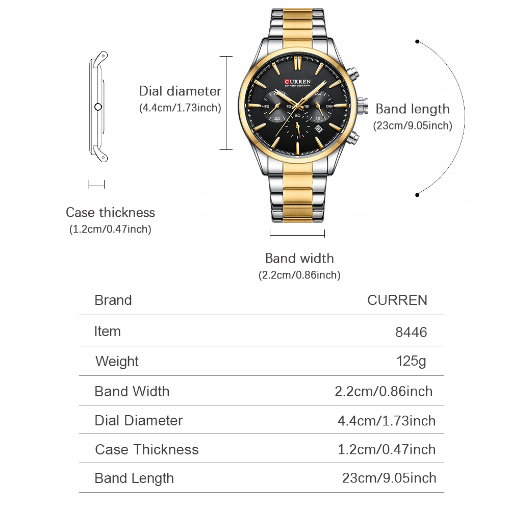 CURREN Casual Quartz Chrono Sp - Men'S Accessories Jewelry Bracelet avaliação e preço