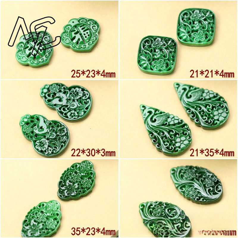 2 Peças DIY Esmeralda Verde Na - Men'S Mens Accessories avaliação e preço