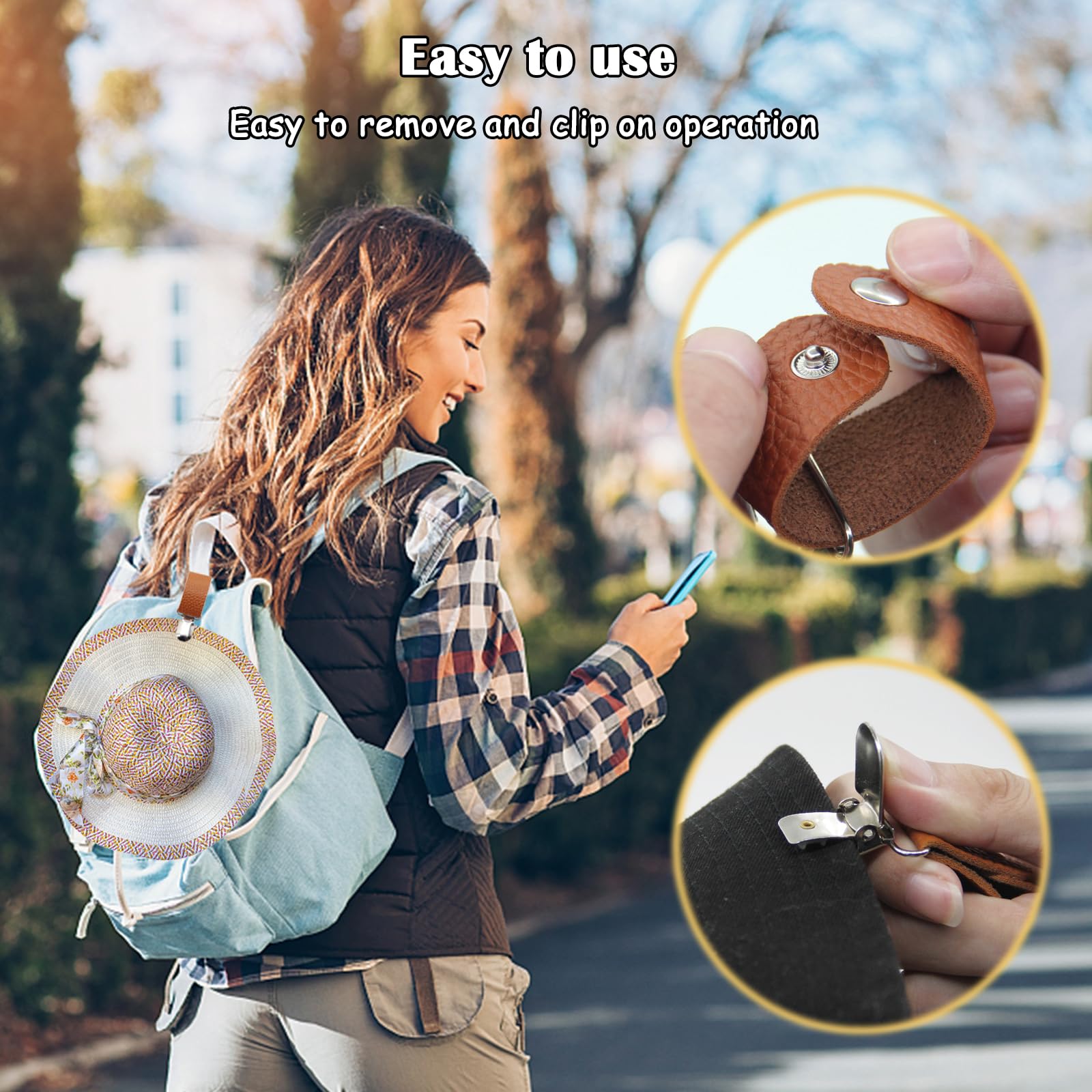 Clipe de Chapéu em Couro PU pa - Men'S Accessories Holder avaliação e preço