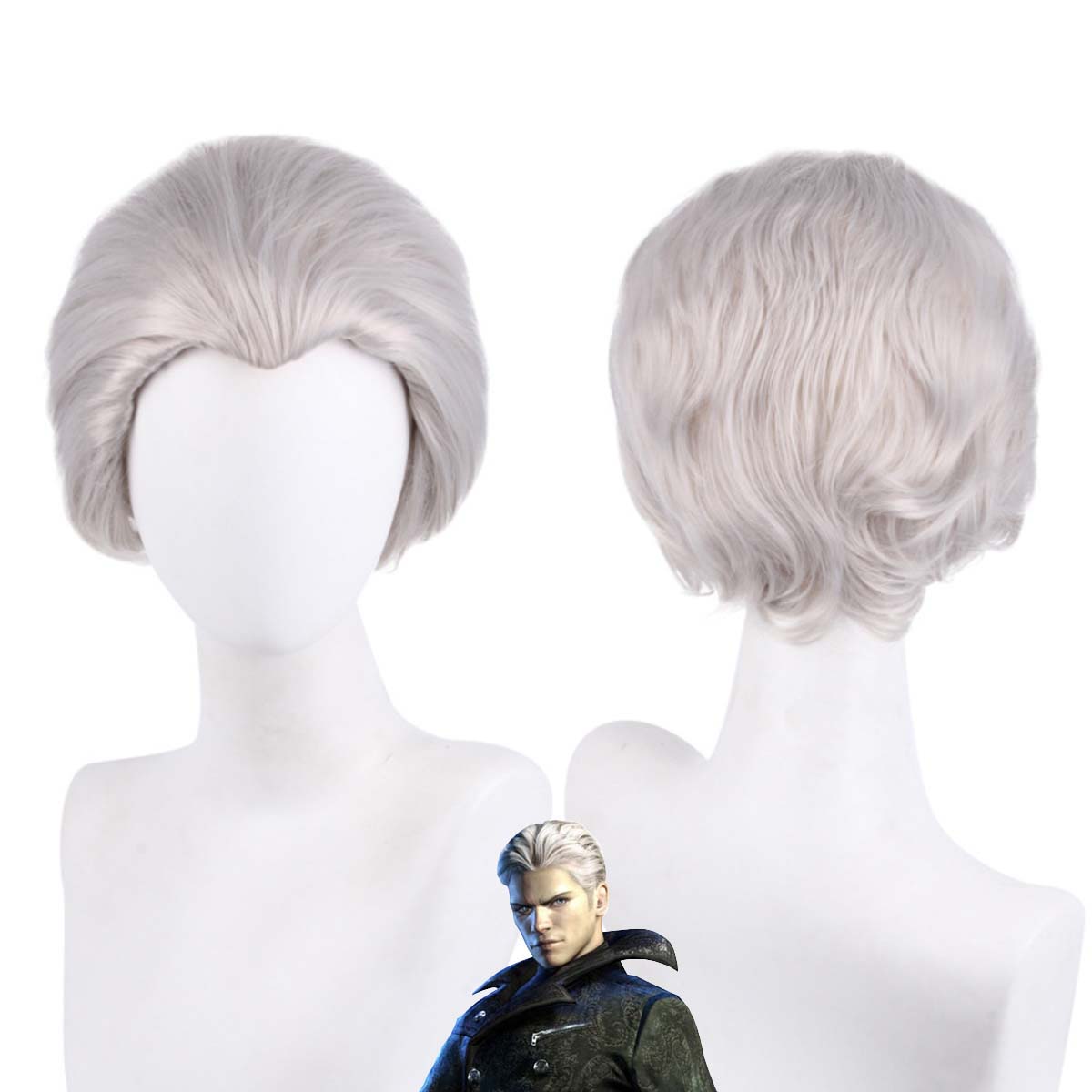 Peruca de Cosplay do Personage - Men Accessories In Silver avaliação e preço